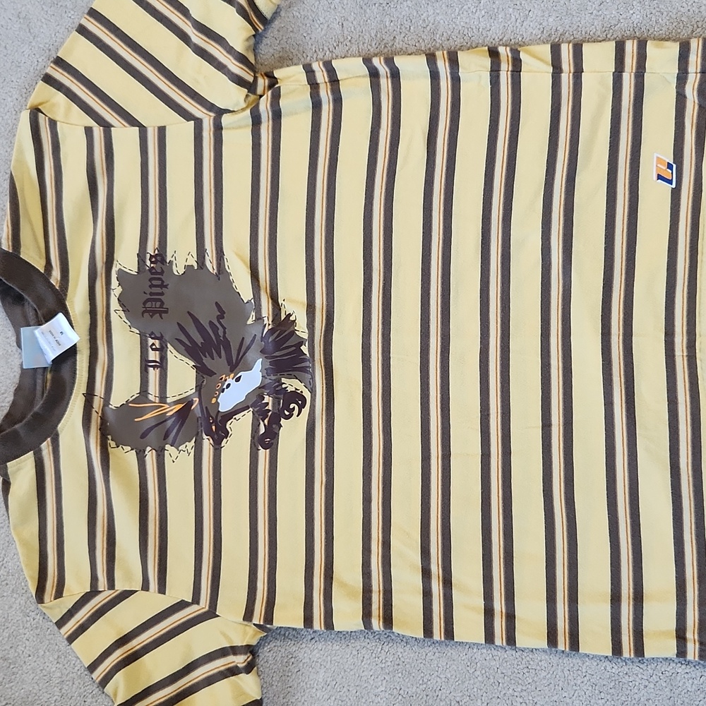 Vintage Lee Pipes Boys Striped Short Sleeve T-Shirt-Medium